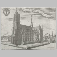 Ieper, Sint-Maartenskathedraal, J. Harrewijn, Ecclesia Cathedralis S. Martini Ipris (from Les Délices des Pays-Bas, 1720), Wikipedia.png